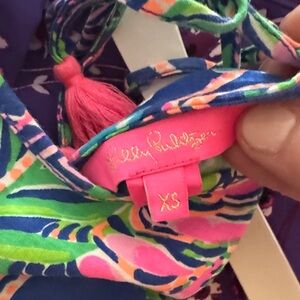 Lilly Pulitzer Pink and Green Tropical Dress